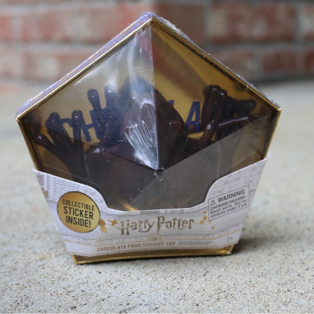 Harry Potter chocolate frog squishy toy with sticker. New